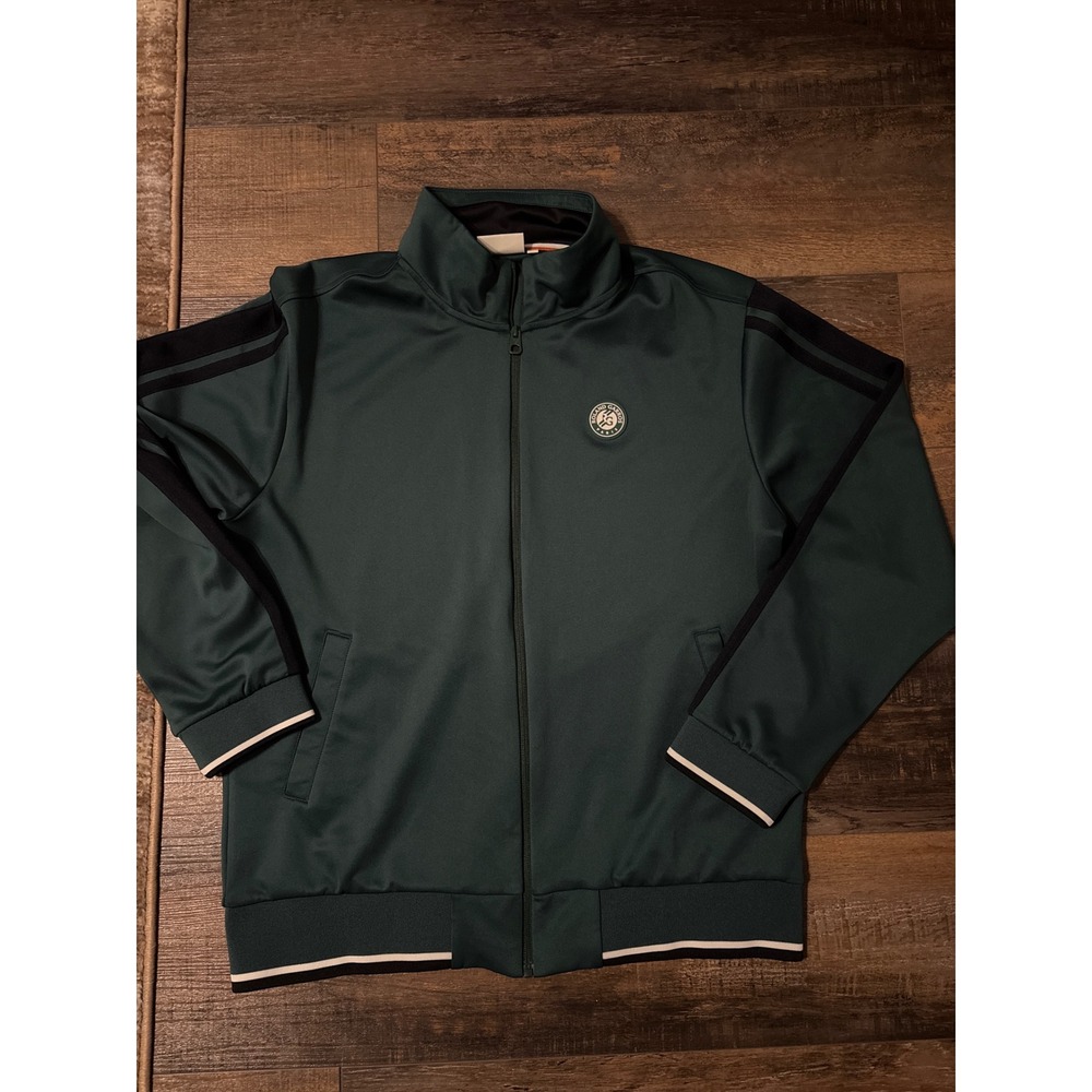 Roland Garros Paris Mens Track Jacket Green Full Zip Tennis Official Product 2XL